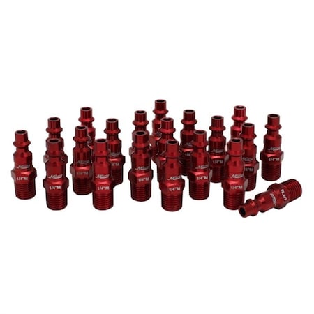 Milton ColorFit Plugs M-Style Red 1/4" NPT 727MC-20